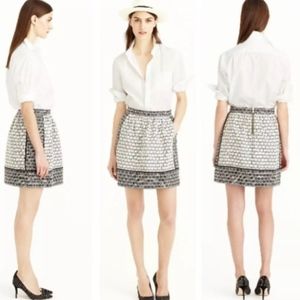 J.Crew Textured Block Print Skirt Pockets 0